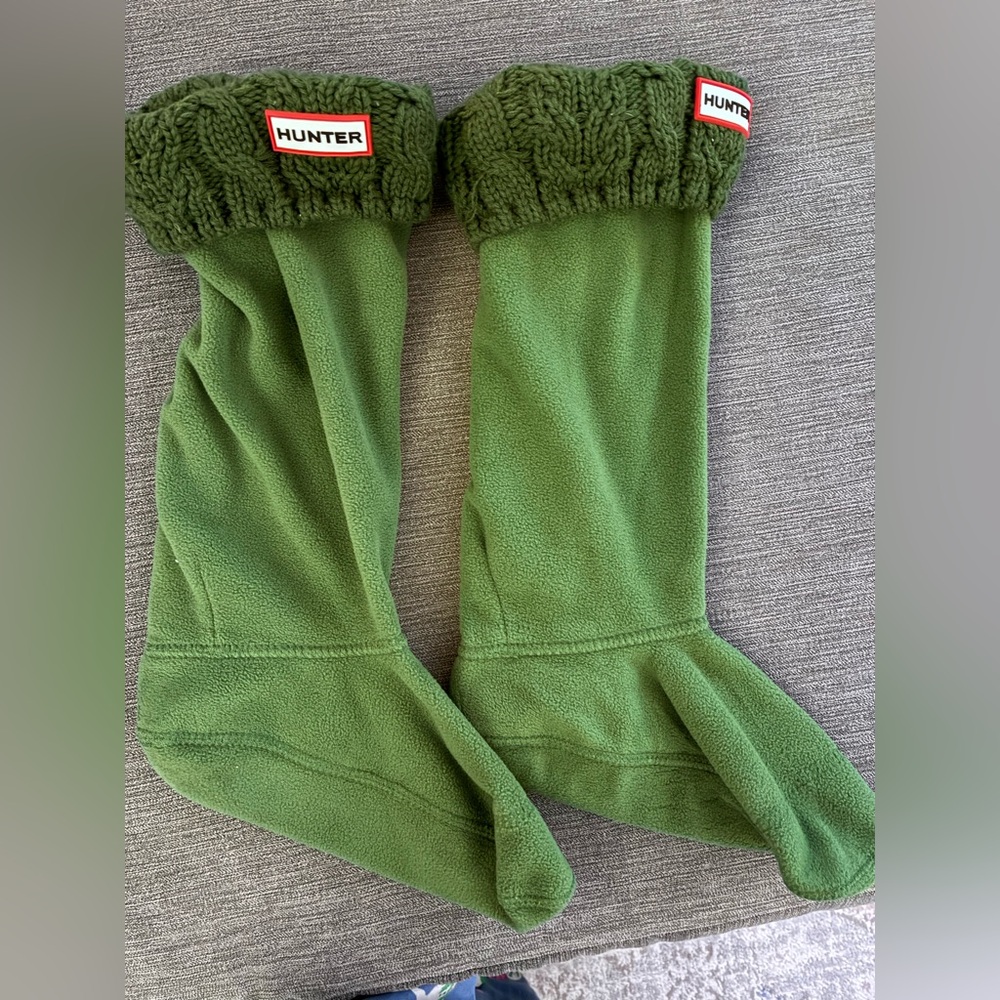 Hunter Boots Green Fleece Boot Liners